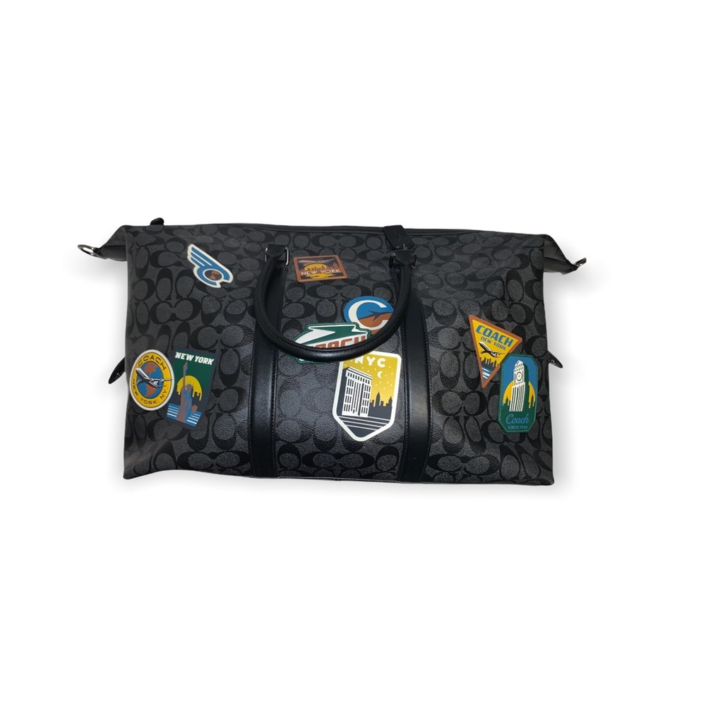 Coach Trekker Bag In With Travel Patches